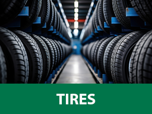 Rack of Tires with TIRES